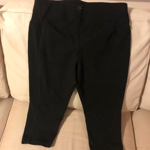 Ibex black womens x-small organic cotton/merino wool just below the knee legging